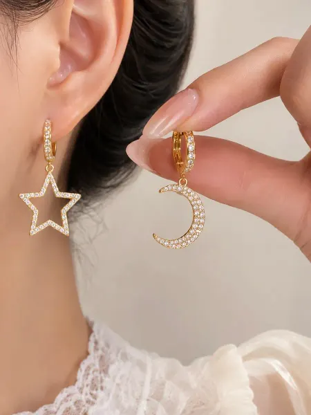 LoveBijou Серьги бижутерия со стразами