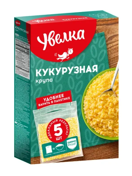 Увелка кукурузная крупа в пакетиках для варки 400г