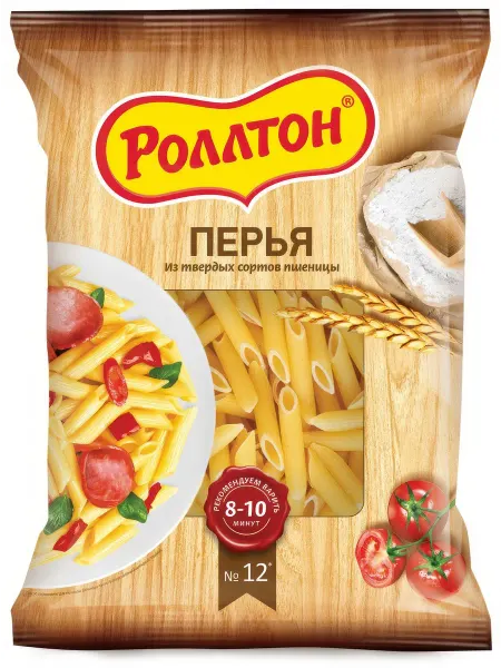 Роллтон Макароны перья группа А высший сорт, 400г