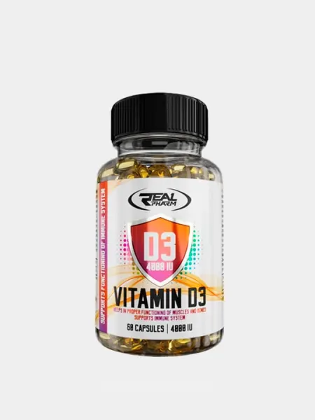 Витамин Д3 4000мг от Европейского производителя Real Pharm Vitamin D3 400 mg