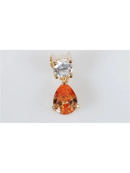 Lotus jewelry Кулон с фианитом шампань "Капля"