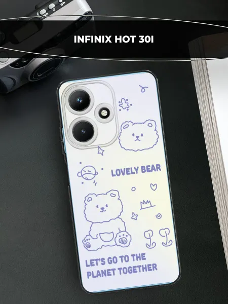 Infinix Чехол на Hot 30i с медведем