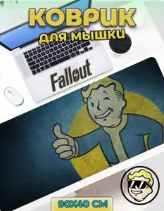 Коврик для мышки Fallout, большой, игровой, влагостойкий, Speed Control, коврик для мыши, размер Большой XXL 900*400 для клавиатуры и мышки