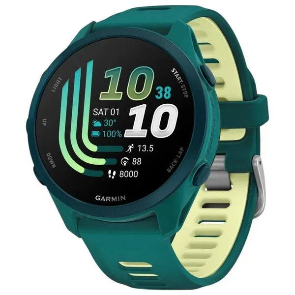 Смарт-часы GARMIN Forerunner 170 Music 43mm (010-03920-12) EU, Teal Green with Teal Green/Citron Band