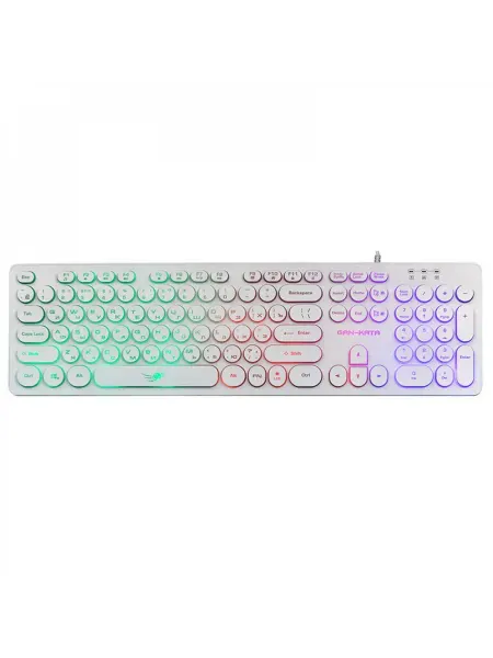 DIALOG Клавиатура Gan-Kata KGK-16U WHITE игровая с RGB-подсветкой