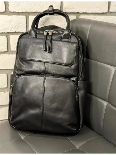 GreenBagi Рюкзак из натуральной кожи для ноутбука