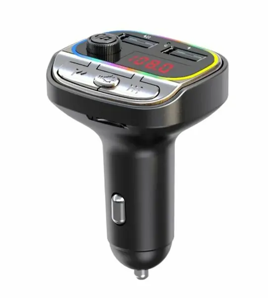 Автомобильный FM- трансмиттер с атмосферной RGB подсветкой 3.1 А SC- 11