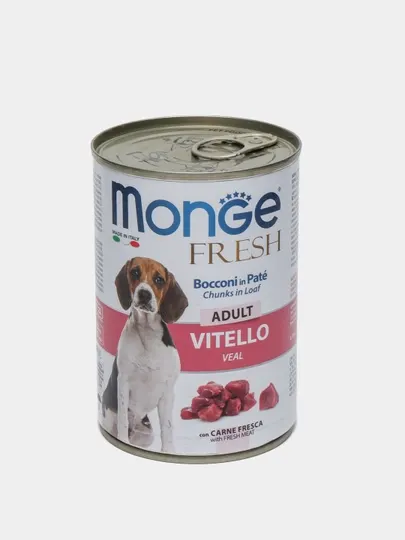 Консервированный корм Monge Fresh, для взрослых собак, 400г