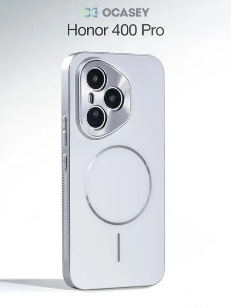 Чехол О'Кейси, для Honor 400 Pro, матовый, с защитой камеры, MagSafe, белый