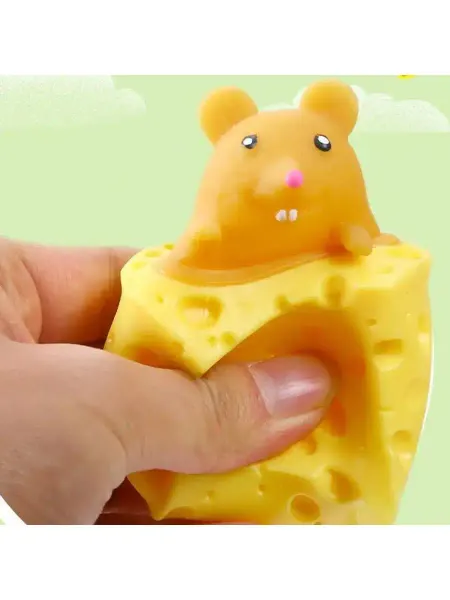 Игрушка-праздник Игрушка антистресс мышка в сыре