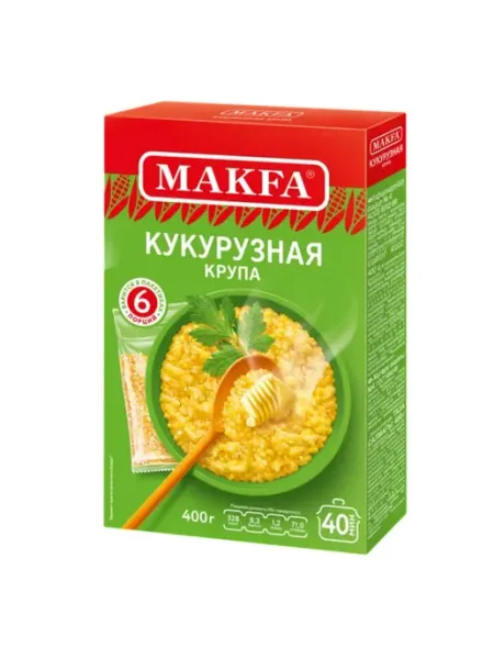 Makfa Крупа кукурузная для варки в пакетиках, 400 г