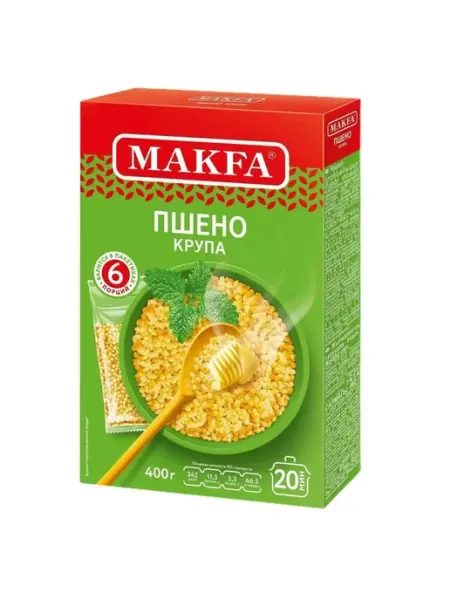 Makfa Крупа пшенная шлифованное в пакетиках, 400 г