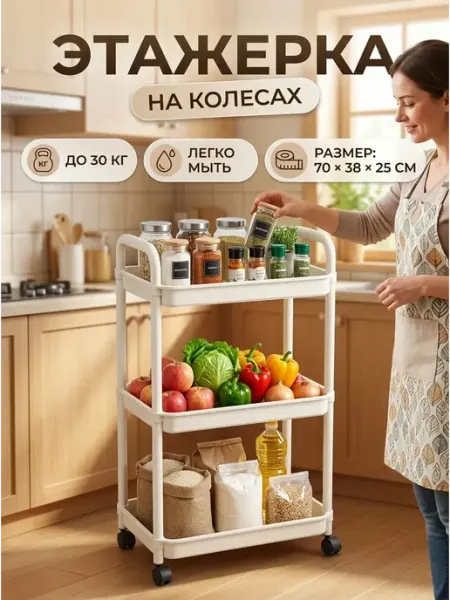 GOOD HOME Стеллаж для овощей и фруктов этажерка на кухню