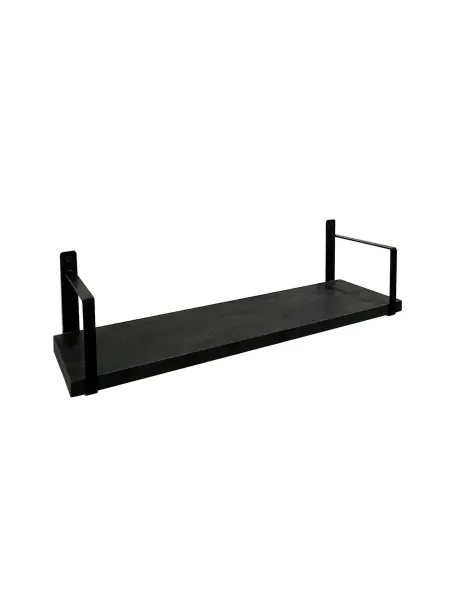 S12.shop Полка Толедо Черный Камень на металлическом каркасе
