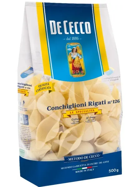 De Cecco Макаронные изделия Conchiglioni rigati № 126 Ракушк