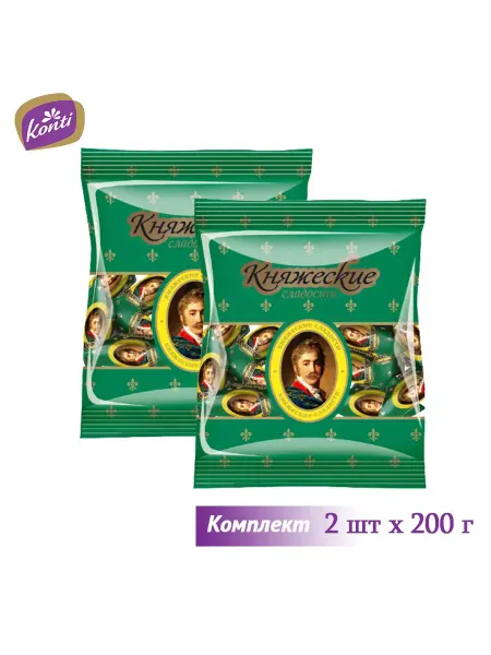 Konti Конфеты "Княжеские", комплект 2 шт по 200г