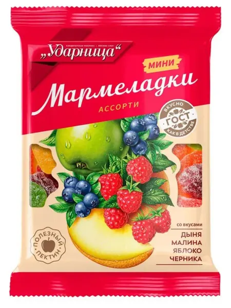 УДАРНИЦА Мармеладки мини ассорти 275 г