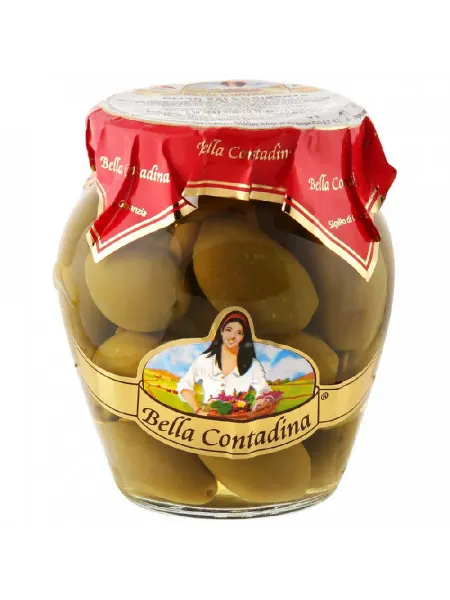 Bella Contadina Оливки гигант Белла Ди Чериньола с косточкой 290г