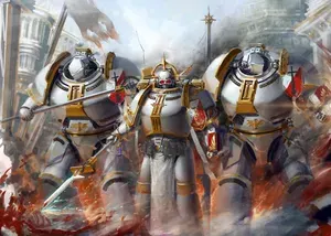 ClubArtFun Плакат на холсте "Warhammer 40000" 42х30 см.