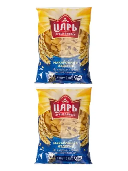 Царь Макаронные изделия Ракушка высший сорт, 400 г, 3 шт