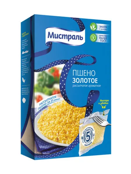 Пшено Мистраль золотое 5 порций, 400г