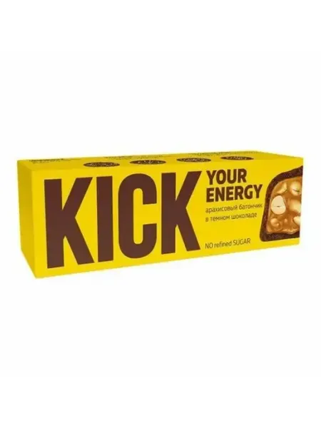 Food Revolution Арахисовый батончик в темном шоколаде Кик (Kick), 45г