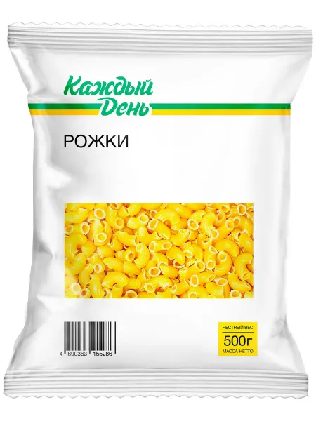 Макаронные изделия Каждый день Рожки, 500 г