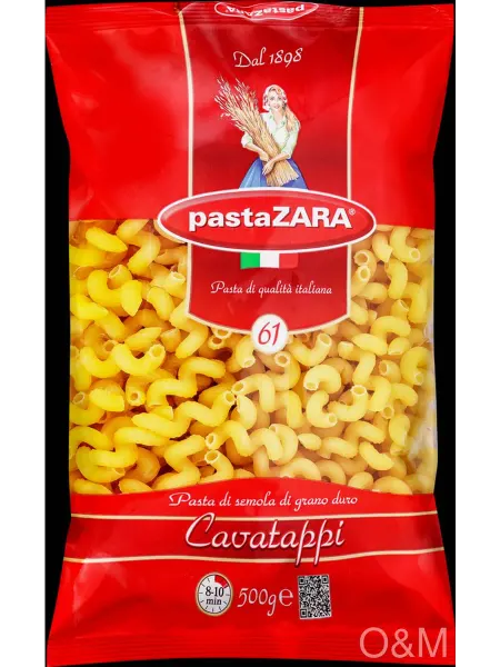 Макароны PASTA ZARA Cavatappi Рожок Витой №61 2шт