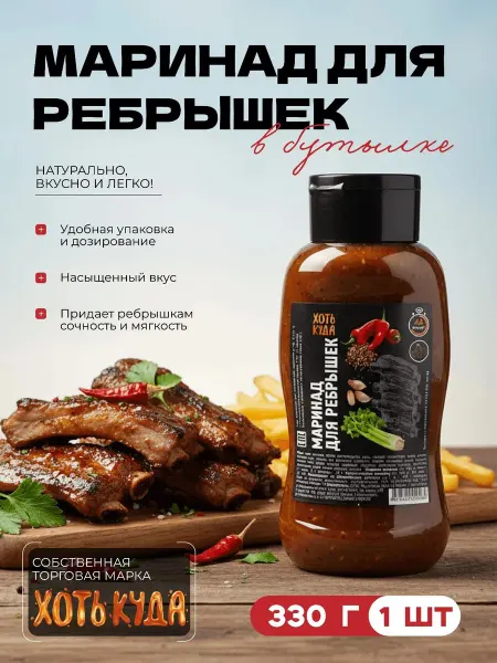 Хоть куда Маринад для ребрышек в бутылке