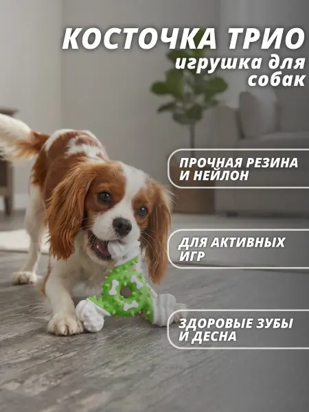 HomePet Игрушка для собак косточка трио TRE 11,5см