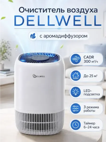 DELLWELL Очиститель воздуха с аромадиффузором