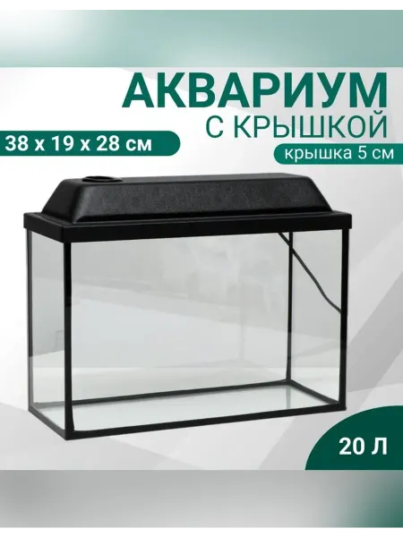 Сималенд Аквариум прямоугольный Атолл 20 л c крышкой