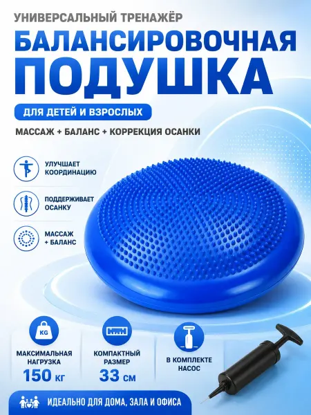 Sport-energy Балансировочная подушка массажная полусфера для фитнеса 33см