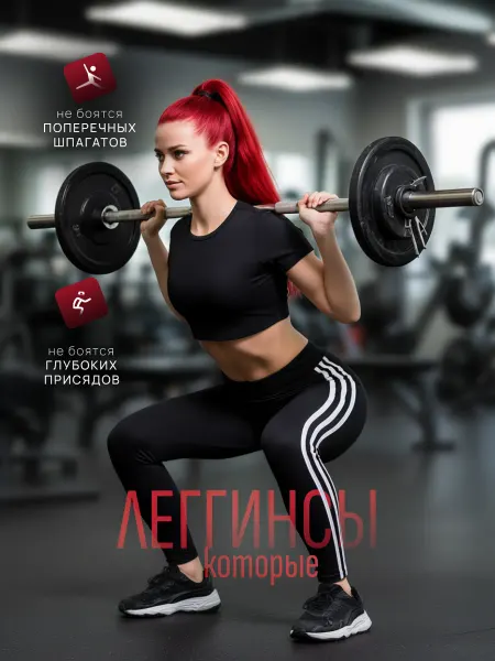 Marina'S Style Леггинсы спортивные для фитнеса в полоску