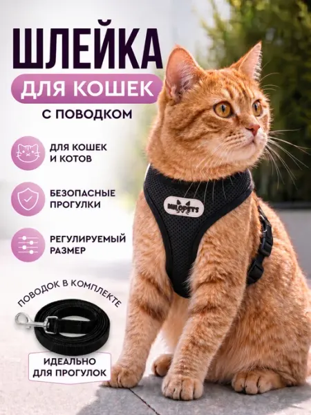 MiloPets Шлейка для собак мелких пород и кошек