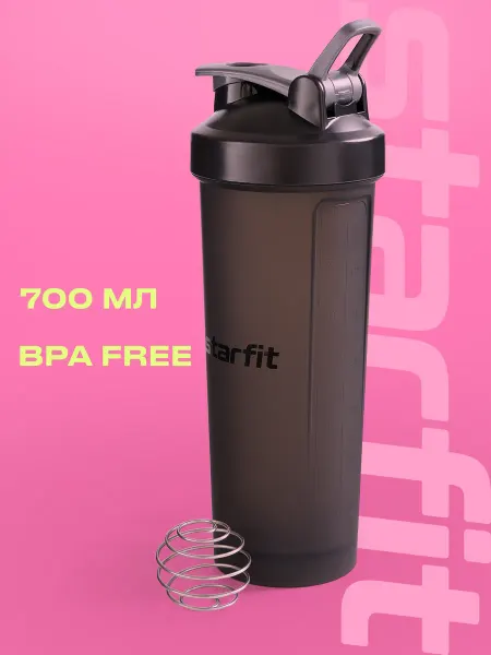 Starfit Шейкер спортивный для протеина с пружиной