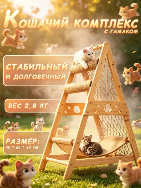 Многофункциональный кошачий комплекс