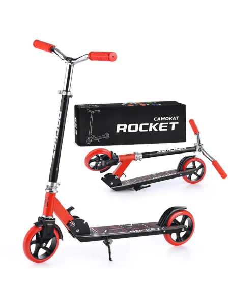 Самокат двухколесный красный 145 мм PU ABEC 7