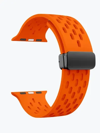 Магнитный силиконовый ремешок с дышащим отверстием, Smart watch 42, 44, 45, 49 мм