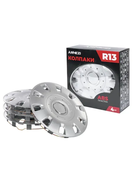 ARNEZI Колпаки R13 Maffei 4шт ABS-пластик серебристые