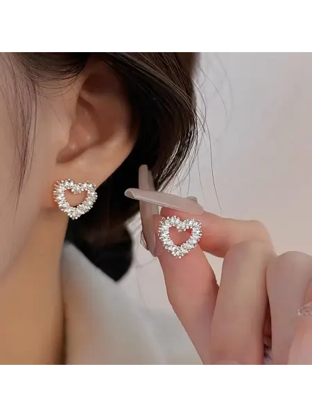WISH ROOM Серьги сердечки бижутерия