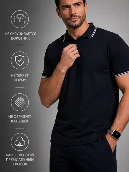 CLEVER WEAR Футболка поло с коротким рукавом