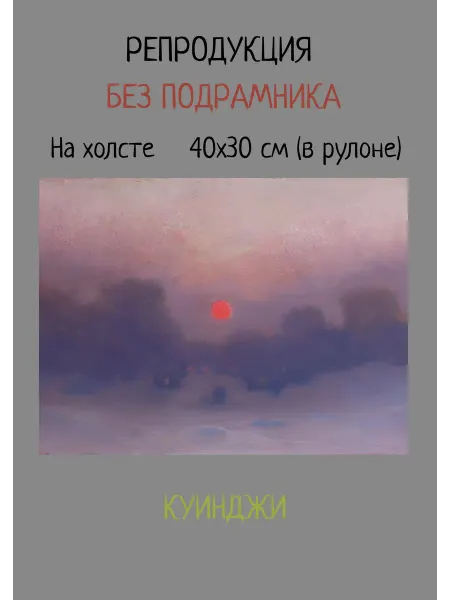 Bestkartina Без подрамника Картина без подрамника 40х30 Куинджи – Зима