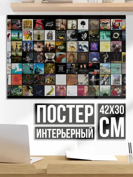 Плакат постер Коллаж из обложек альбомов