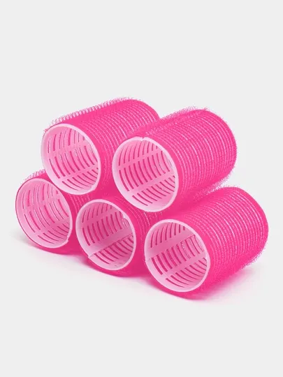Бигуди на липучке для укладки и объема, Velcro, пластиковые, 40 мм, 5 шт