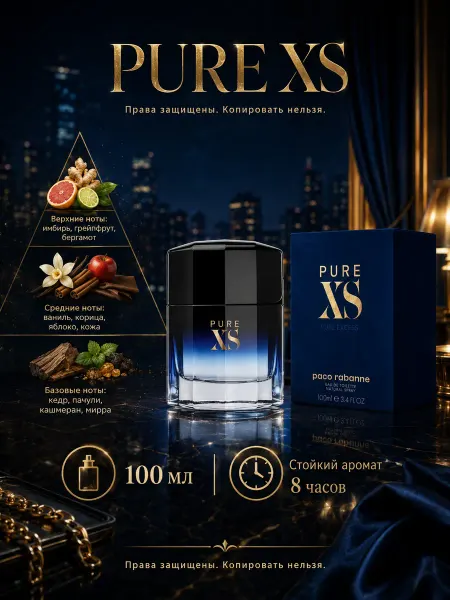 Gucallo Духи мужские Paco Rabanne Pure XS 100 мл
