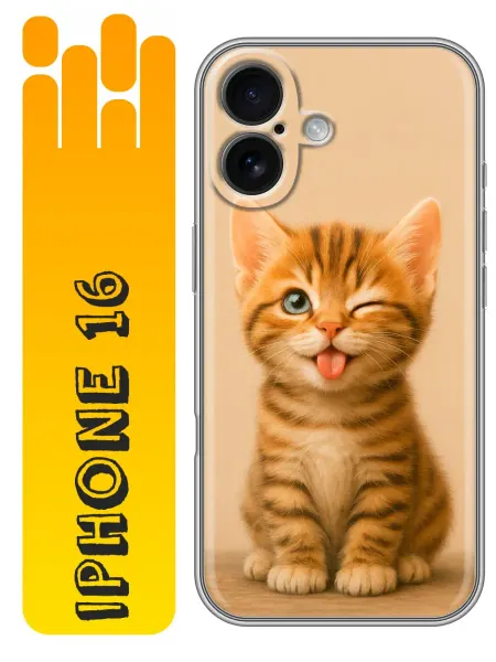 360skin Чехол на Iphone 16 котенок (женский)