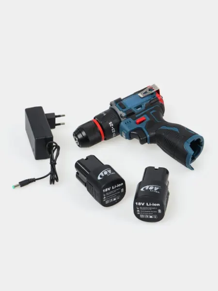 Аккумуляторный шуруповерт 18V Brushless, 2 АКБ и зарядка, кейс