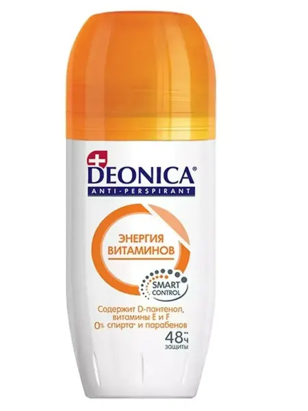 DEONICA Антиперспирант Энергия витаминов, ролик, 50 мл
