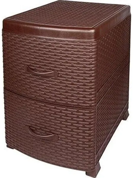 VIOLET Тумба с 2 ящиками пластиковая Ротанг